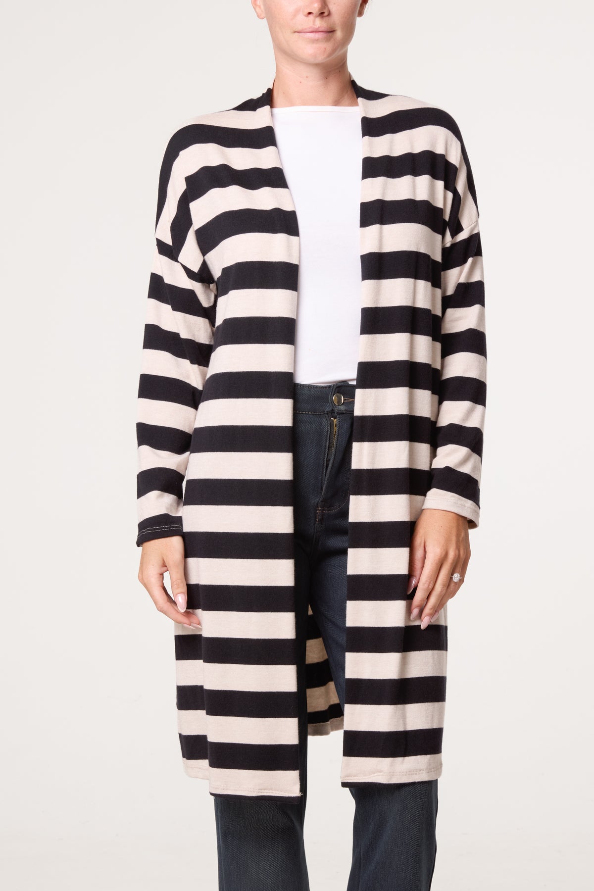 Striped Long Cardigan