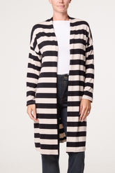 Striped Long Cardigan
