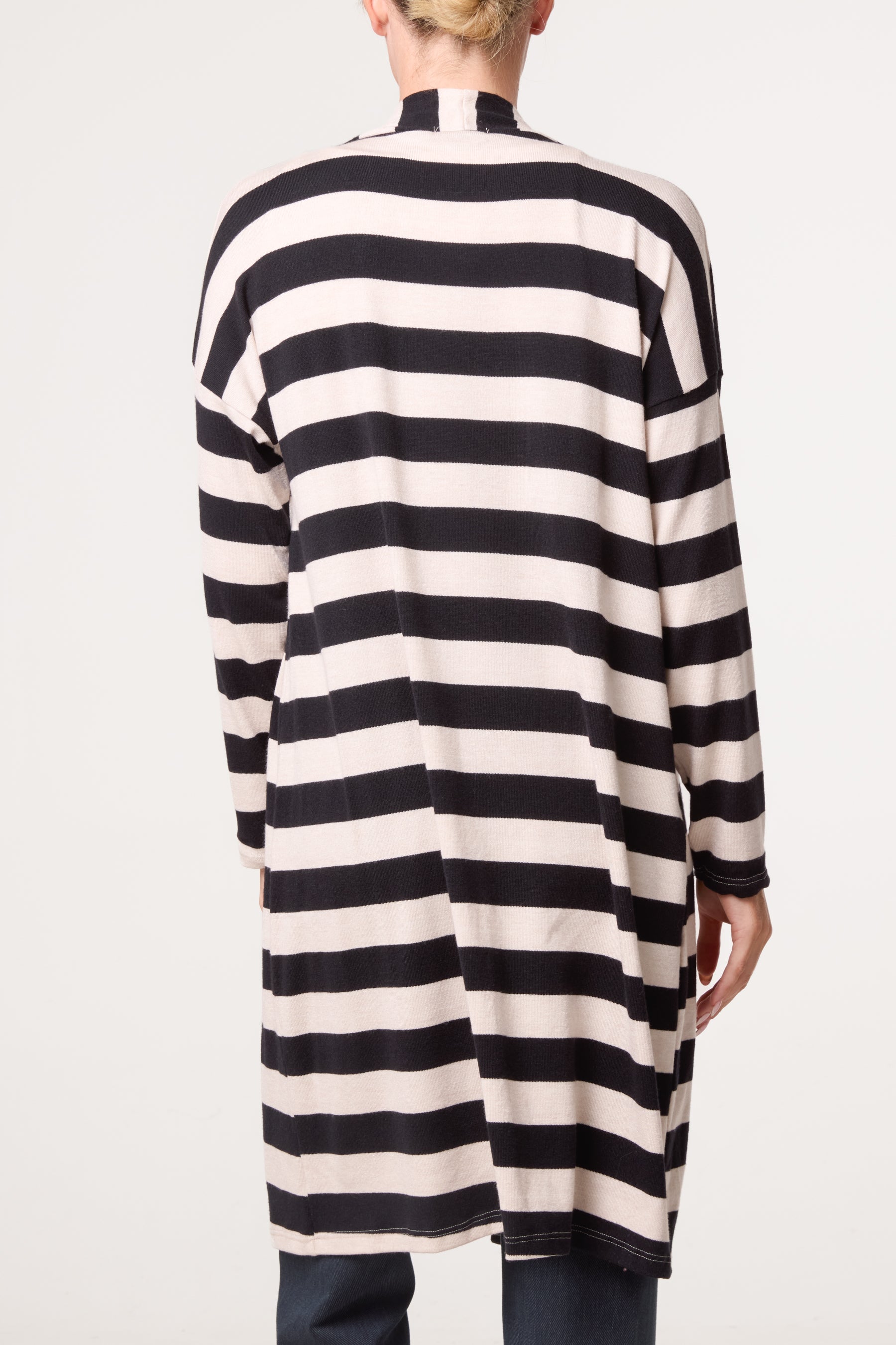 Striped Long Cardigan