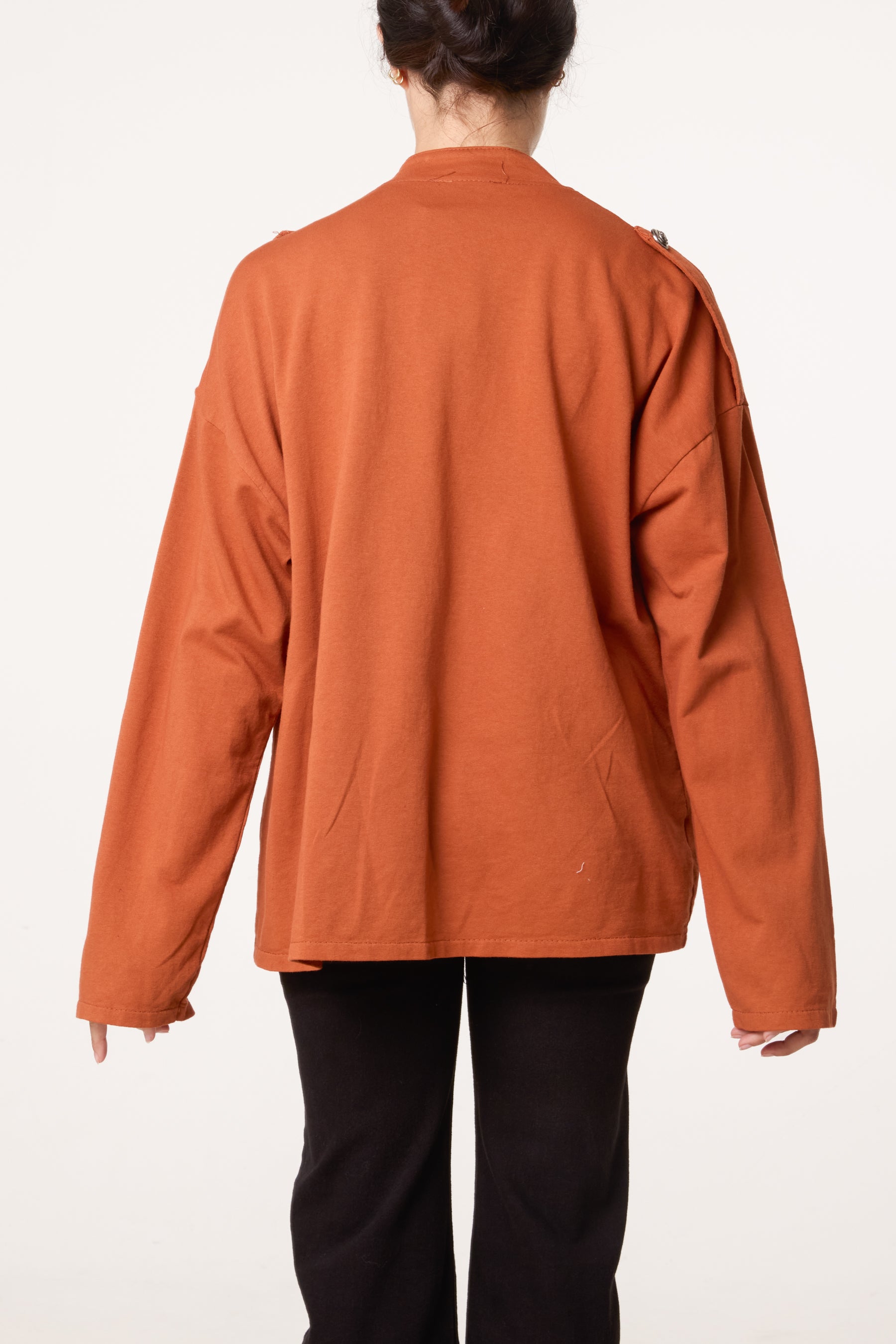 Cotton Military Band Tailored Jacket