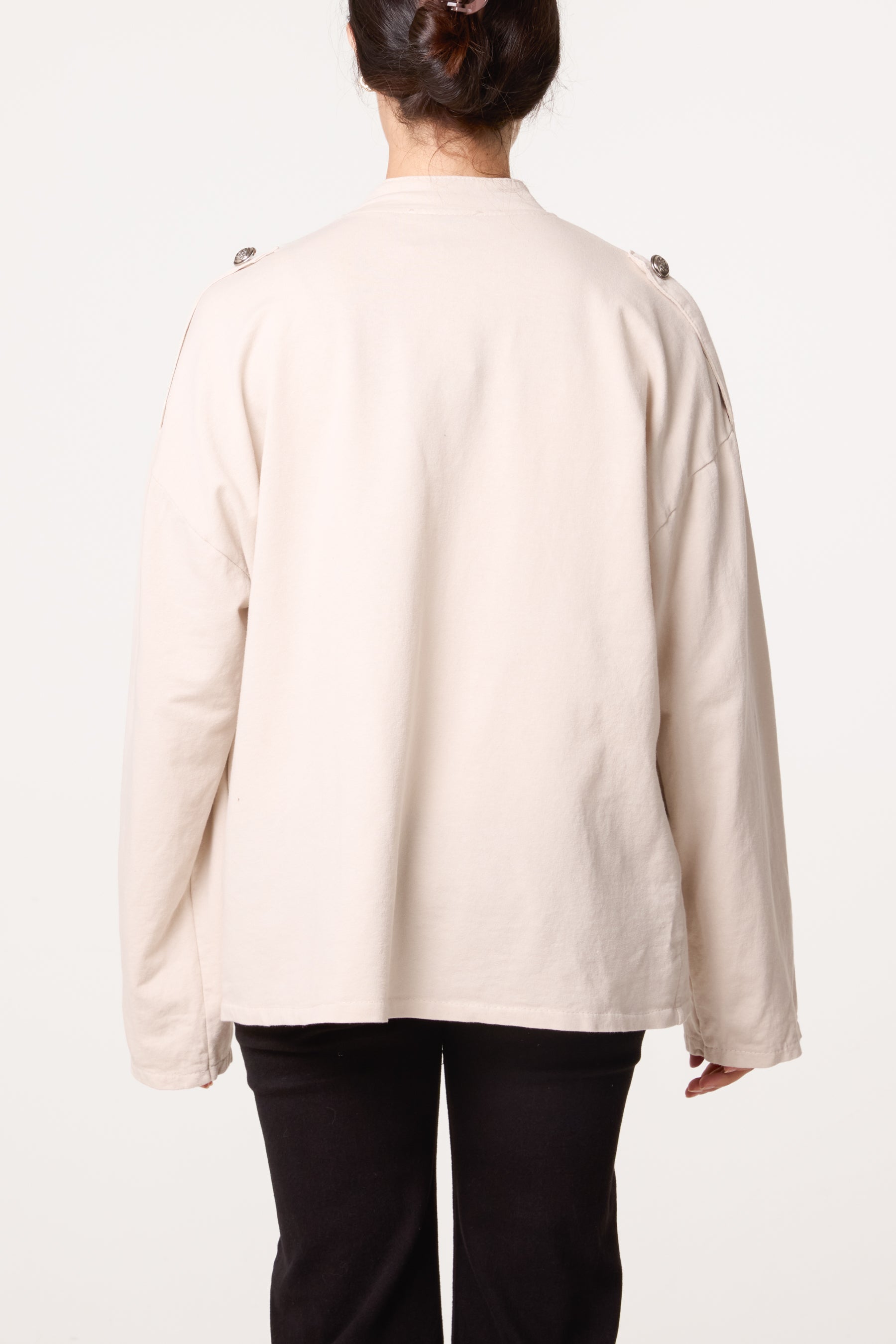 Cotton Military Band Tailored Jacket