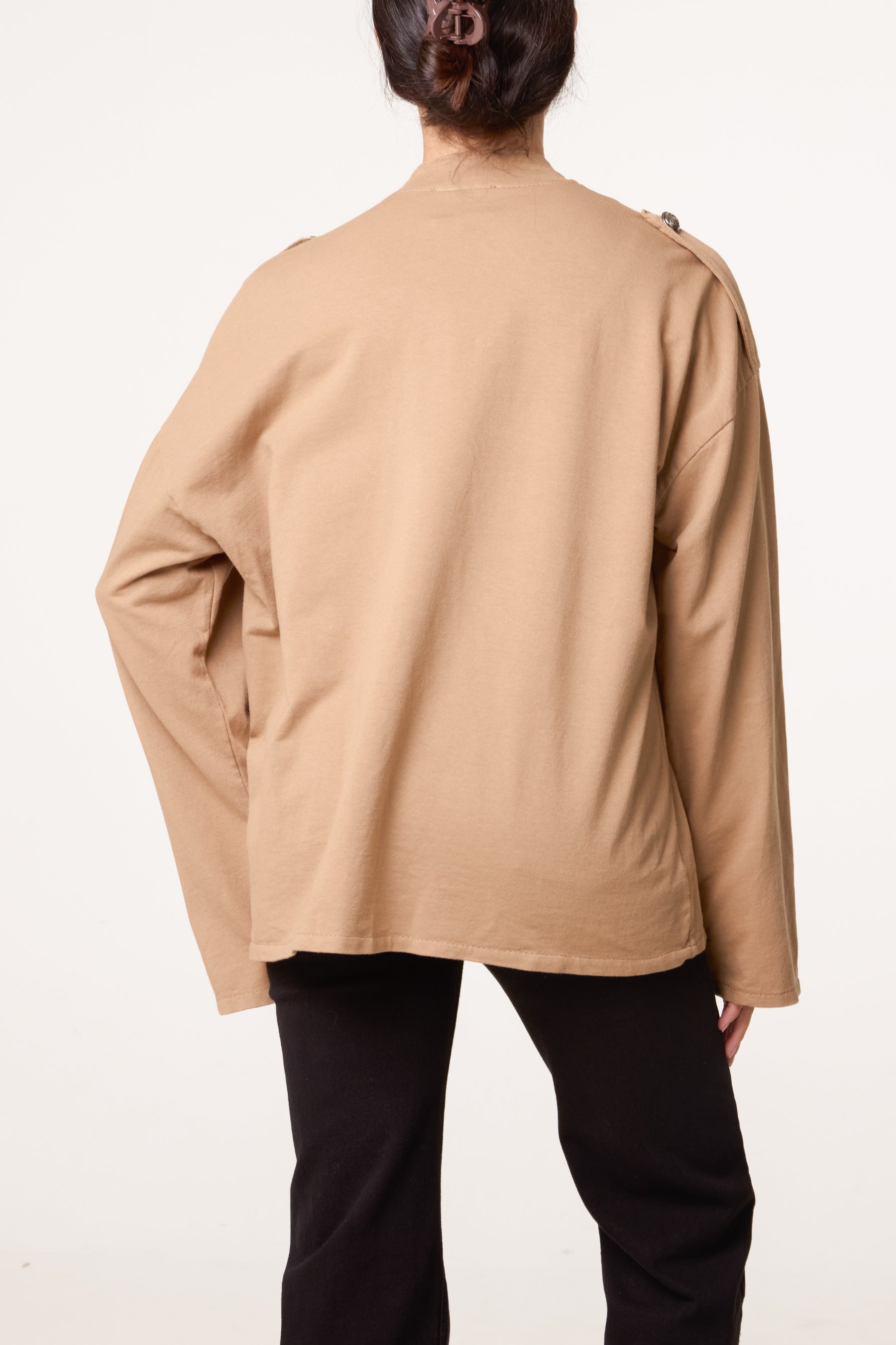 Cotton Military Band Tailored Jacket
