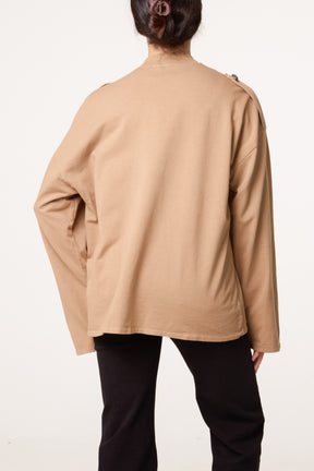 Cotton Military Band Tailored Jacket