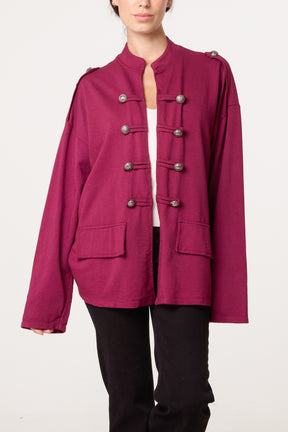 Cotton Military Band Tailored Jacket