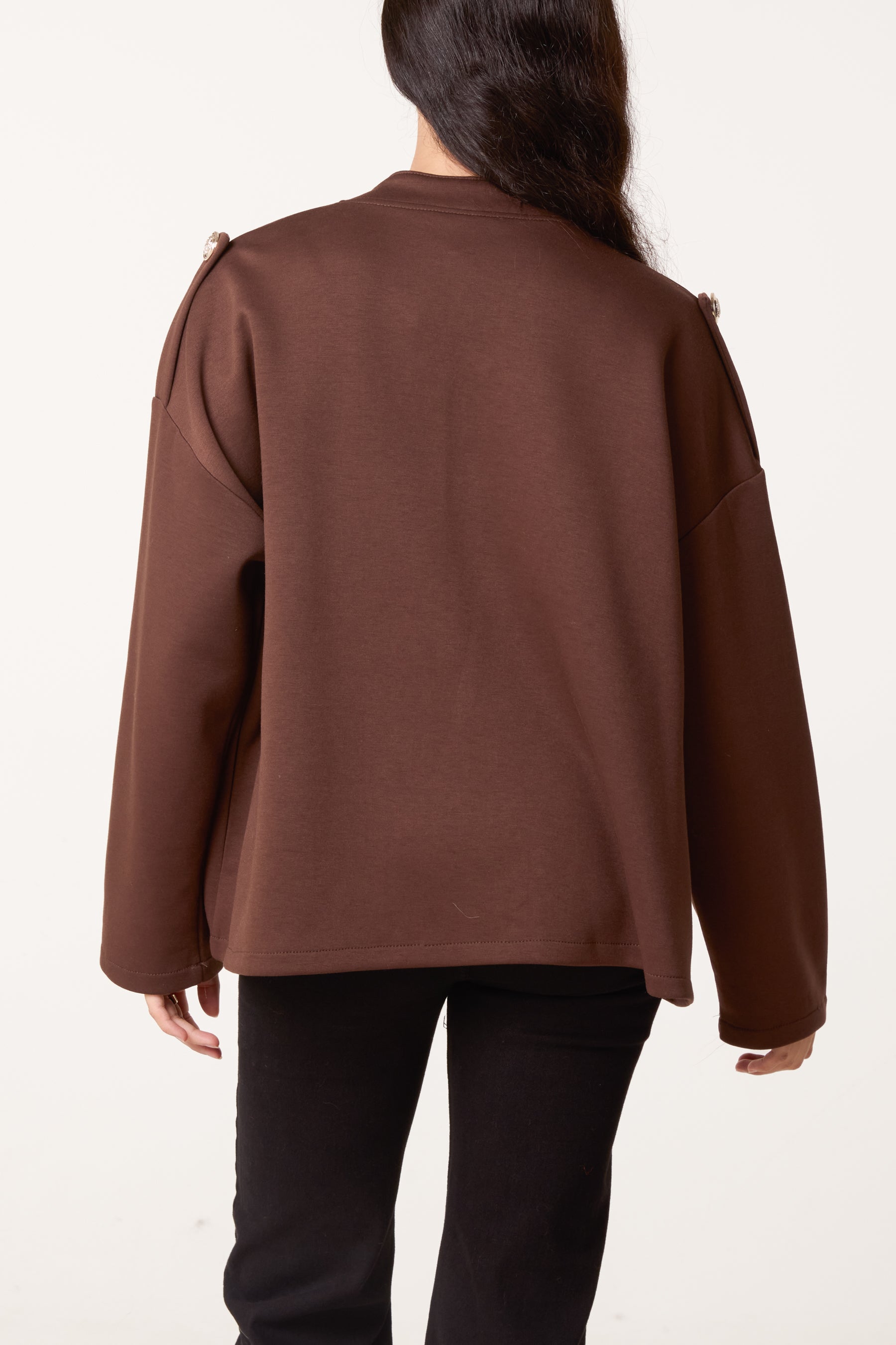 Cotton Military Band Tailored Jacket