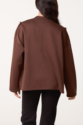 Cotton Military Band Tailored Jacket