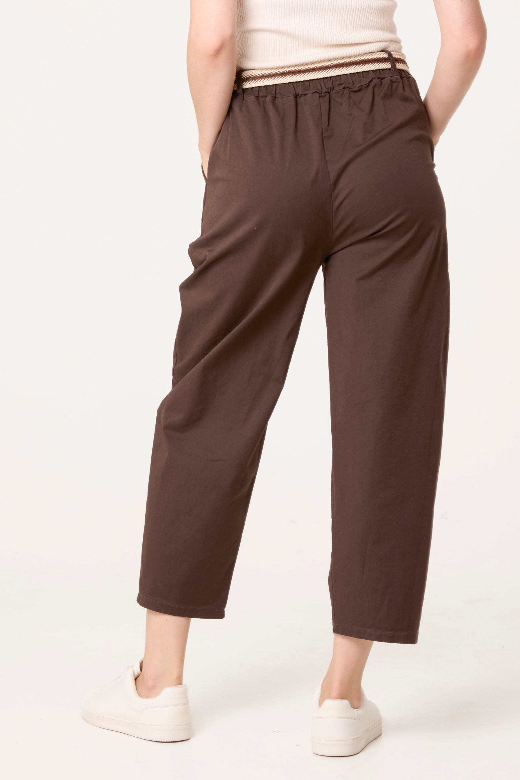 Barrel Leg Trouser With Belt