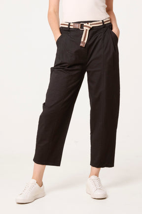 Barrel Leg Trouser With Belt