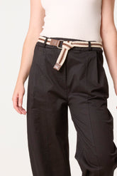 Barrel Leg Trouser With Belt