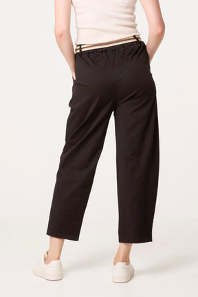 Barrel Leg Trouser With Belt