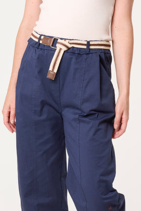Barrel Leg Trouser With Belt
