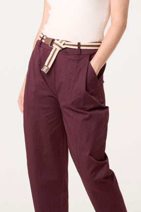 Barrel Leg Trouser With Belt