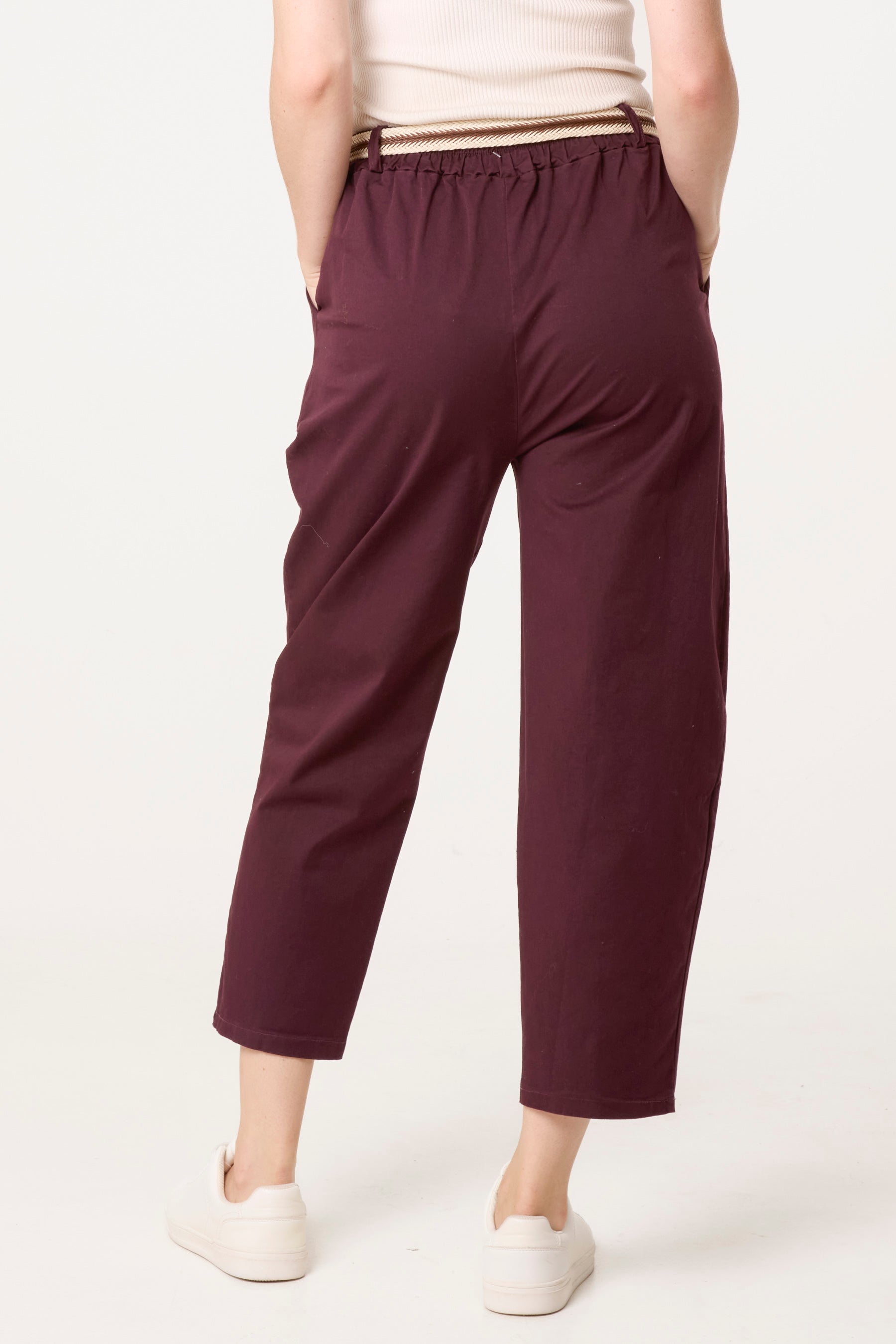Barrel Leg Trouser With Belt