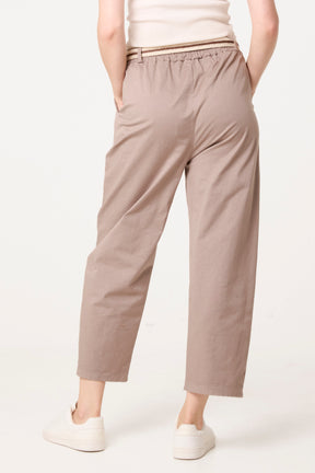 Barrel Leg Trouser With Belt