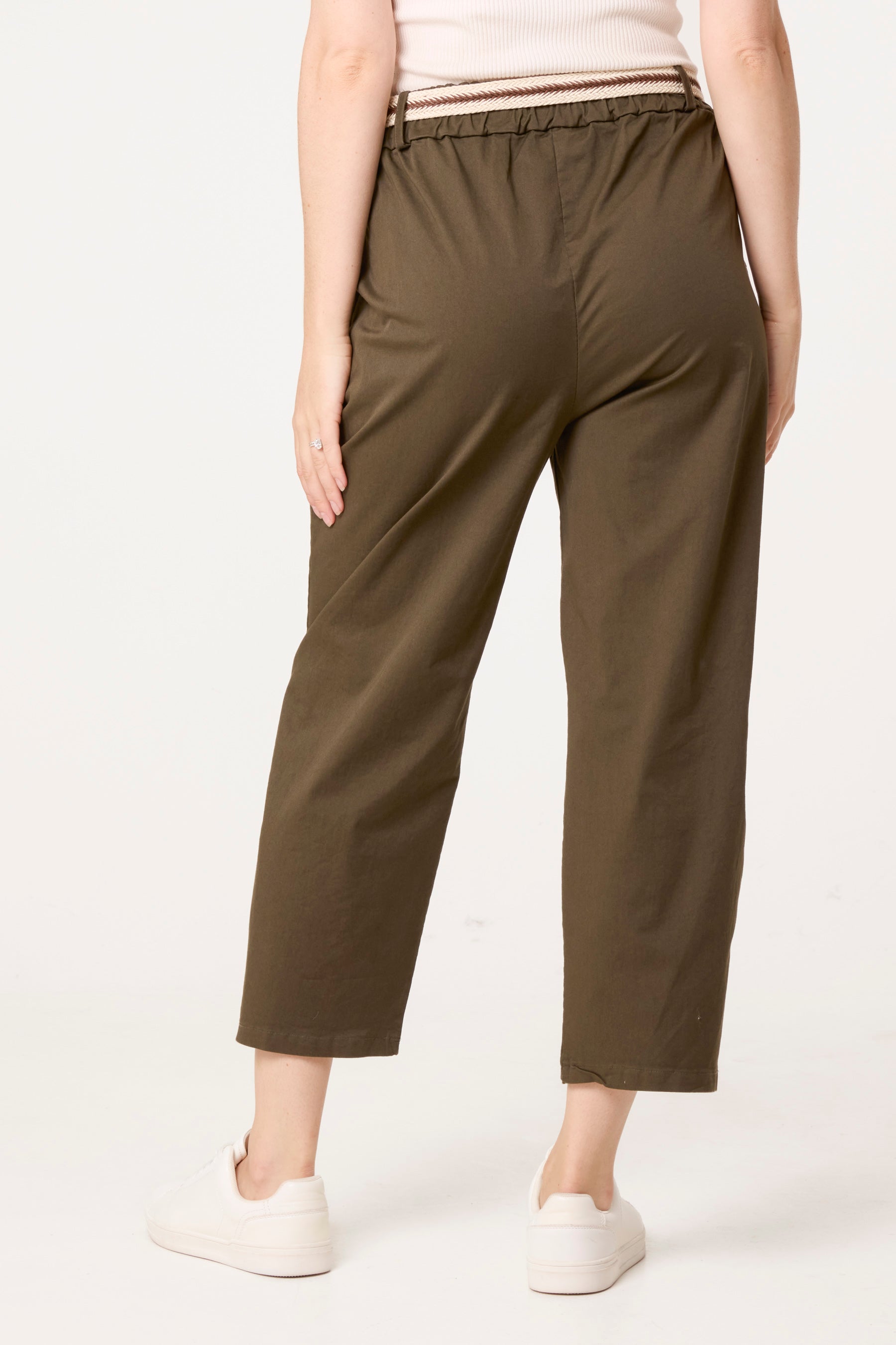 Barrel Leg Trouser With Belt