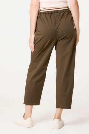 Barrel Leg Trouser With Belt