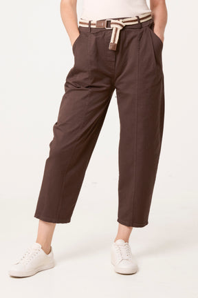 Barrel Leg Trouser With Belt