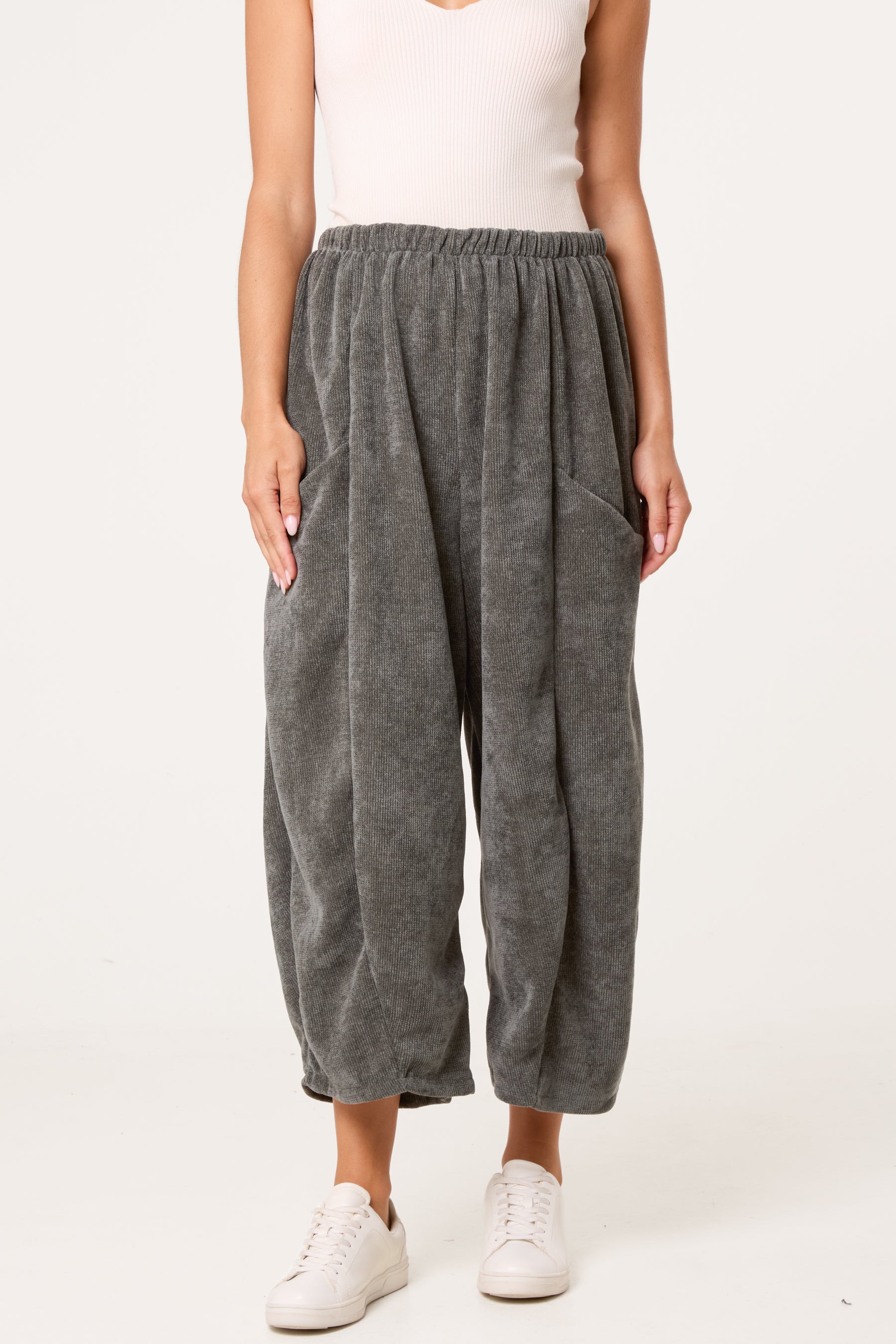 Barrel Chenille Feel Trousers
