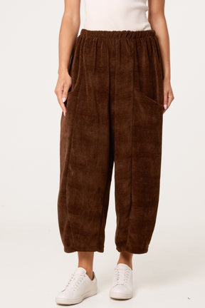 Barrel Chenille Feel Trousers