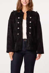 Chenille Military Band Tailored Jacket