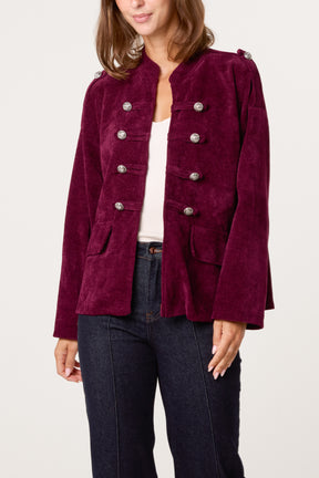 Chenille Military Band Tailored Jacket