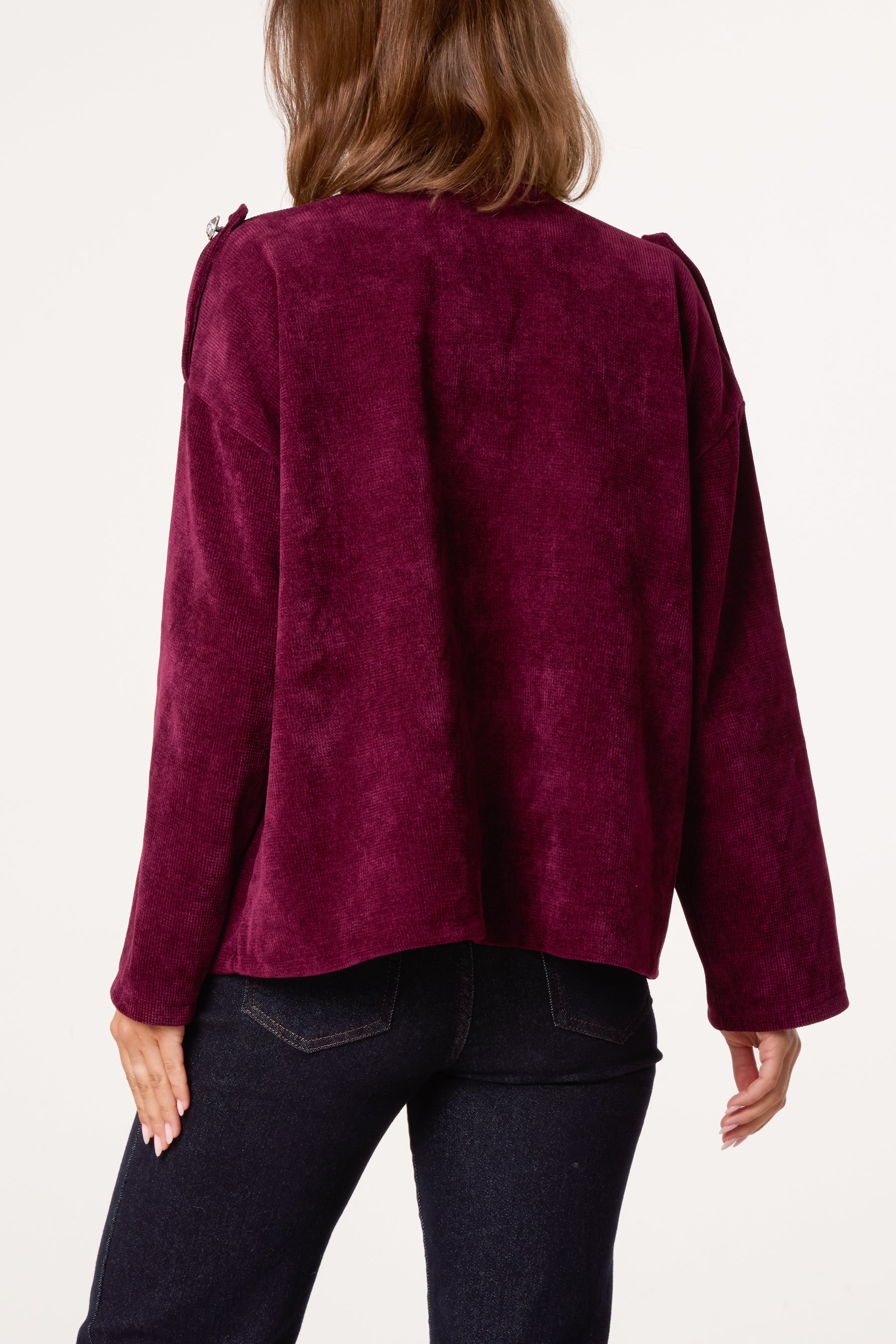 Chenille Military Band Tailored Jacket