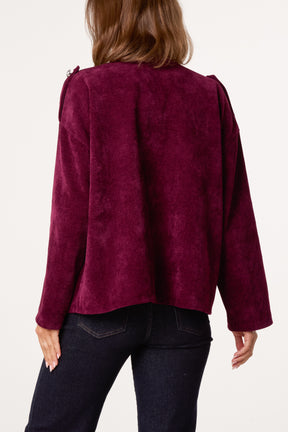 Chenille Military Band Tailored Jacket