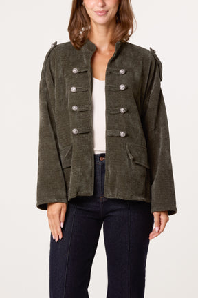 Chenille Military Band Tailored Jacket