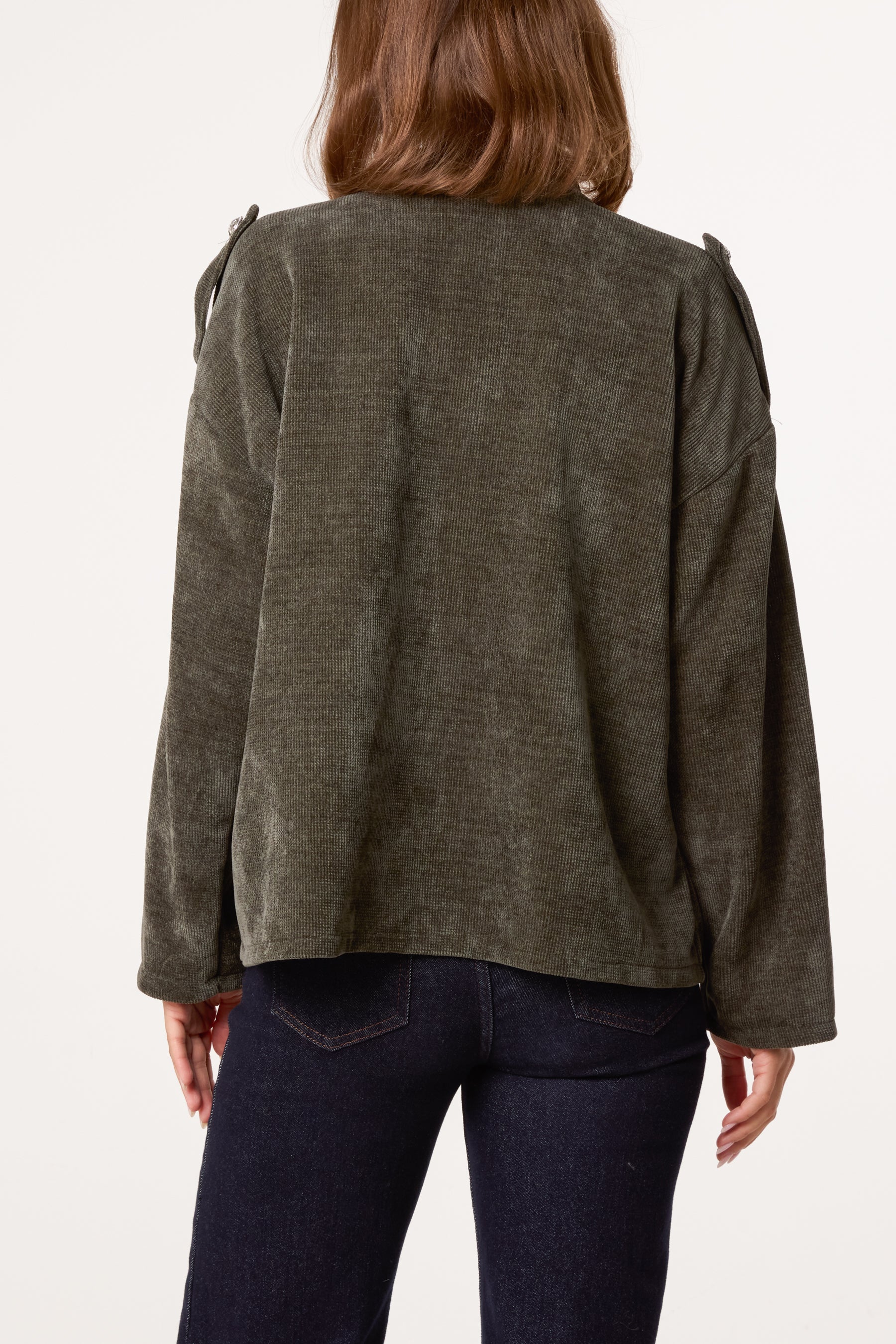 Chenille Military Band Tailored Jacket