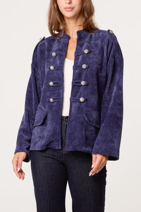 Chenille Military Band Tailored Jacket
