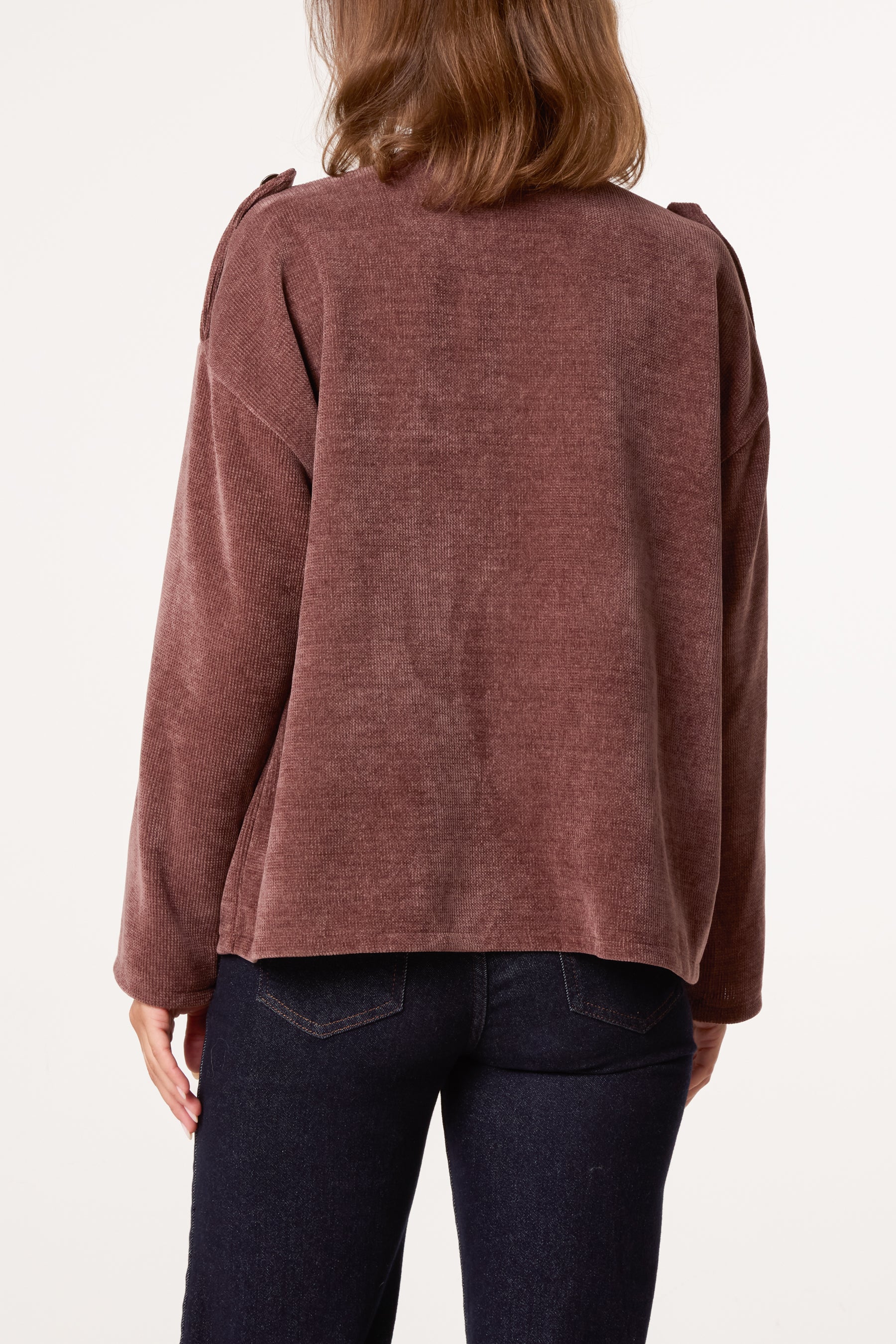 Chenille Military Band Tailored Jacket