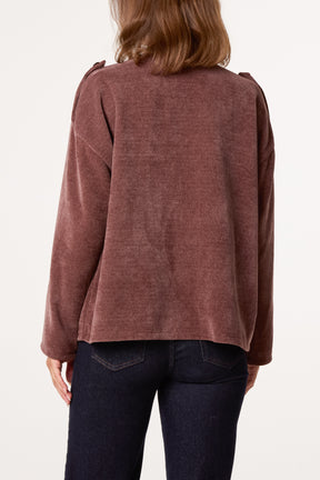 Chenille Military Band Tailored Jacket