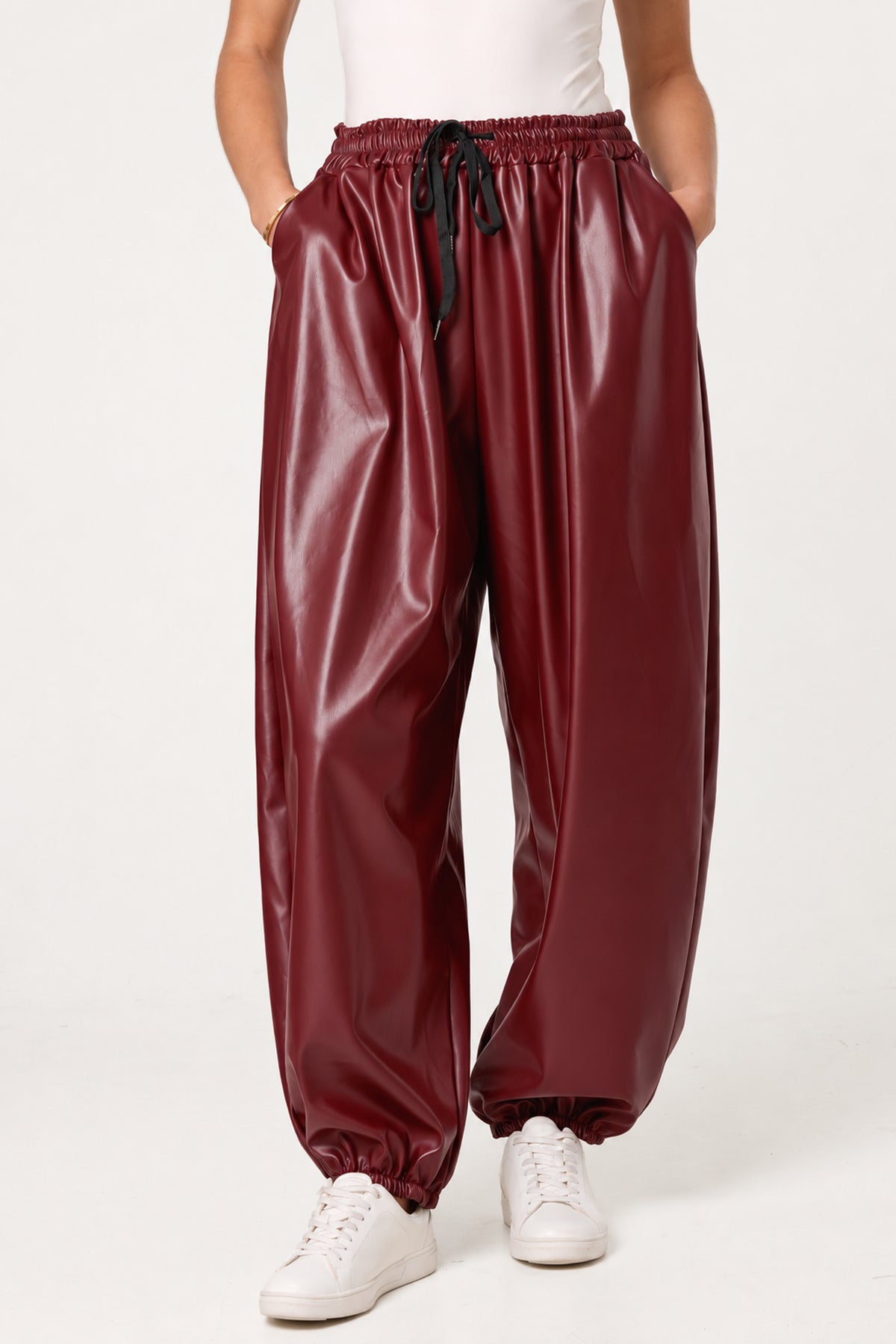 PU Cuffed Trousers