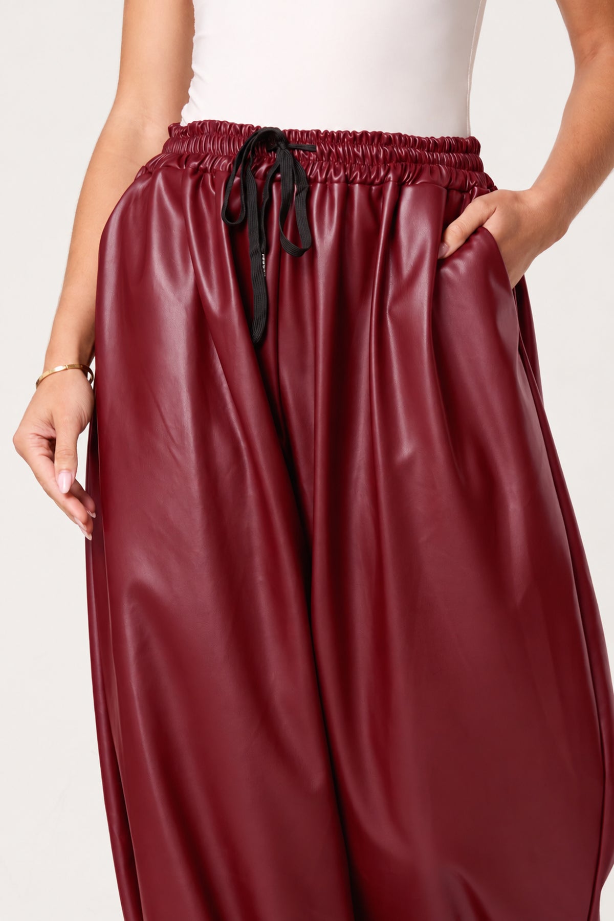 PU Cuffed Trousers