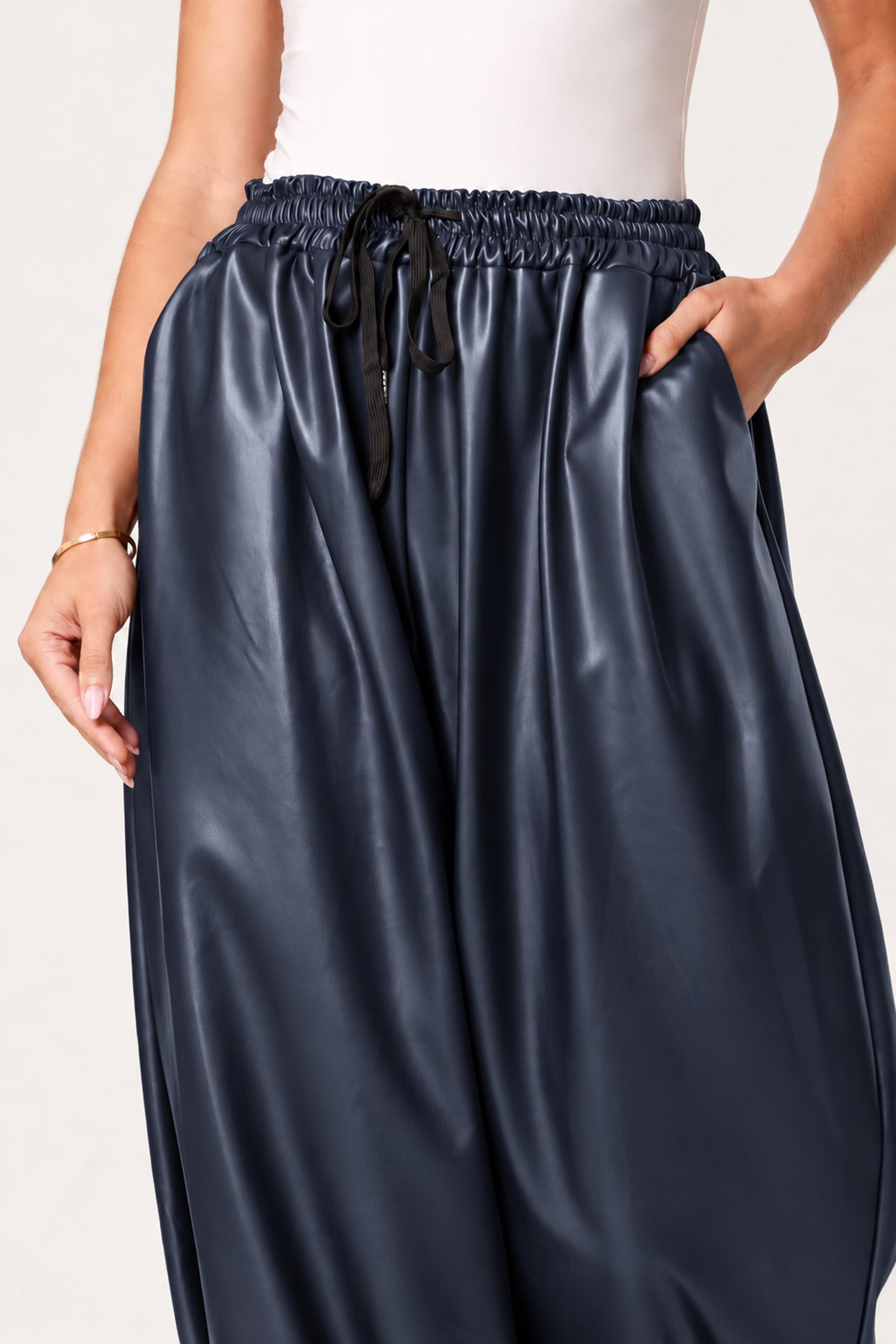 PU Cuffed Trousers