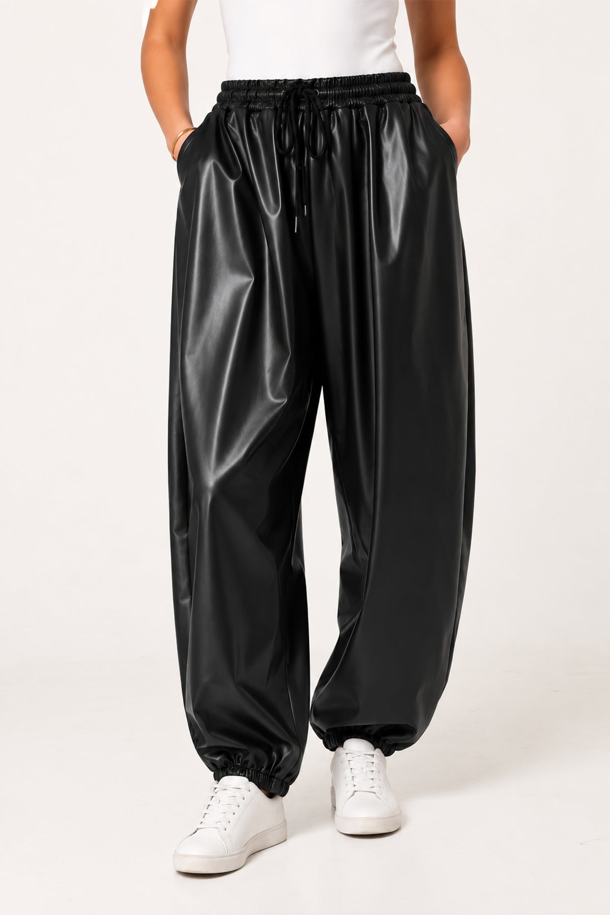 PU Cuffed Trousers