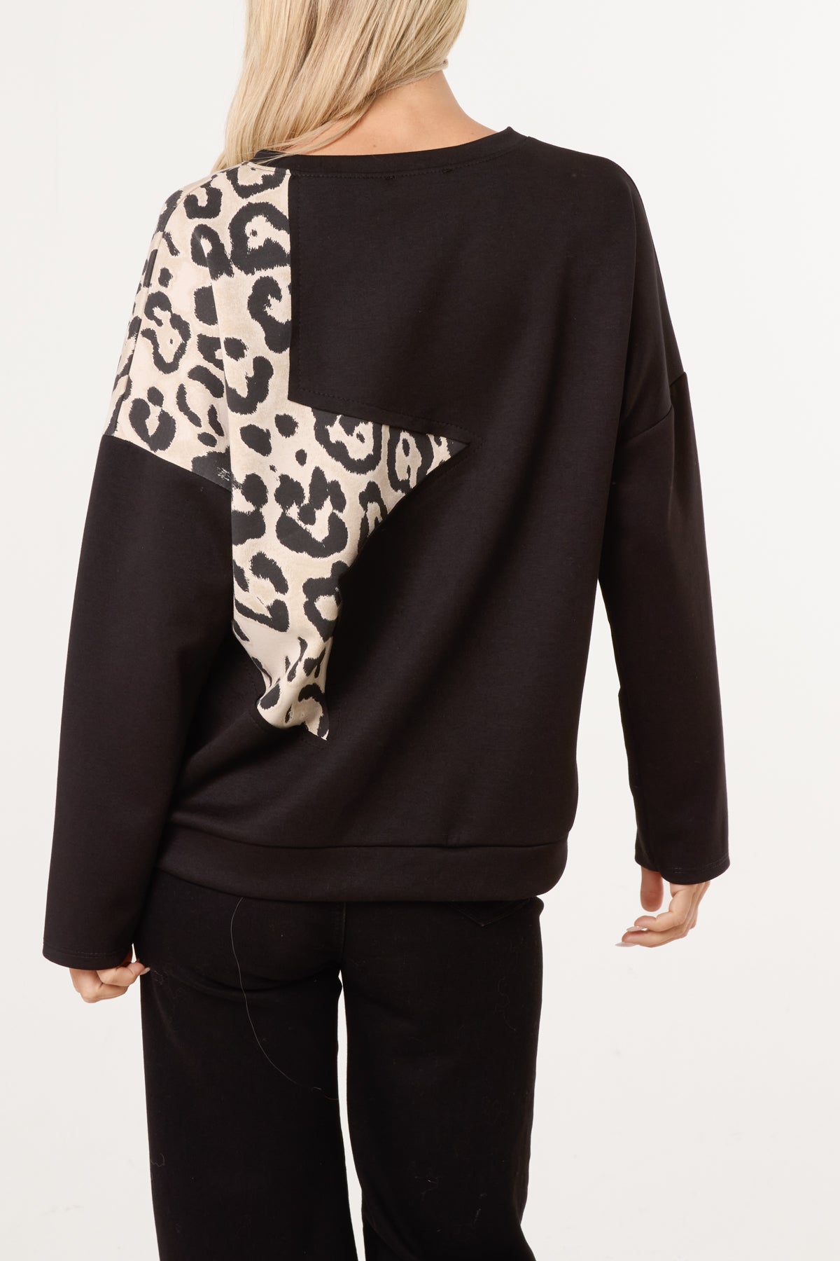 Studded Leopard Star Jumper