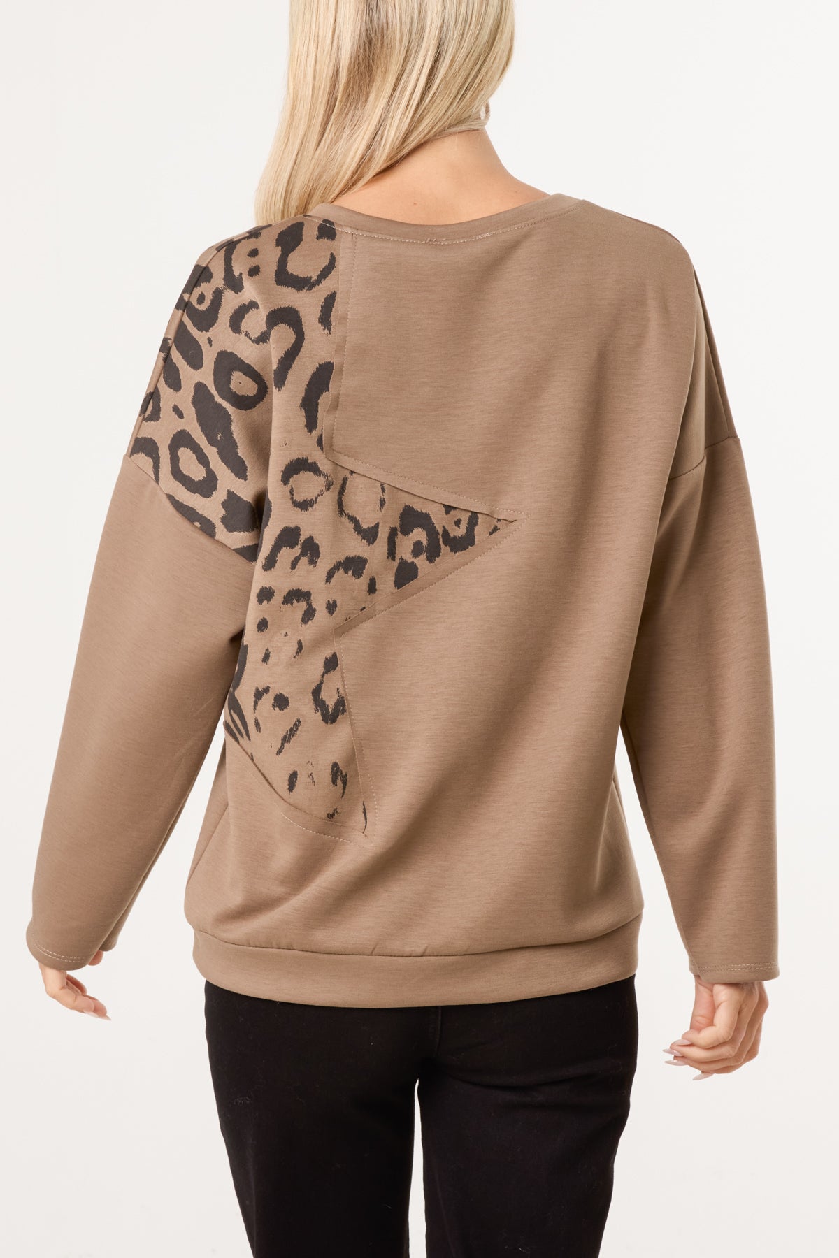Studded Leopard Star Jumper