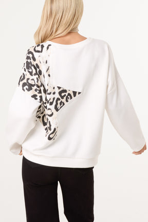 Studded Leopard Star Jumper