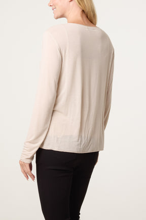 Essential Cashmere Blend Mesh Top