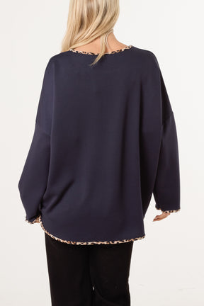 Animal Cuff & Hem Jumper