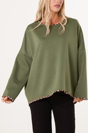 Animal Cuff & Hem Jumper