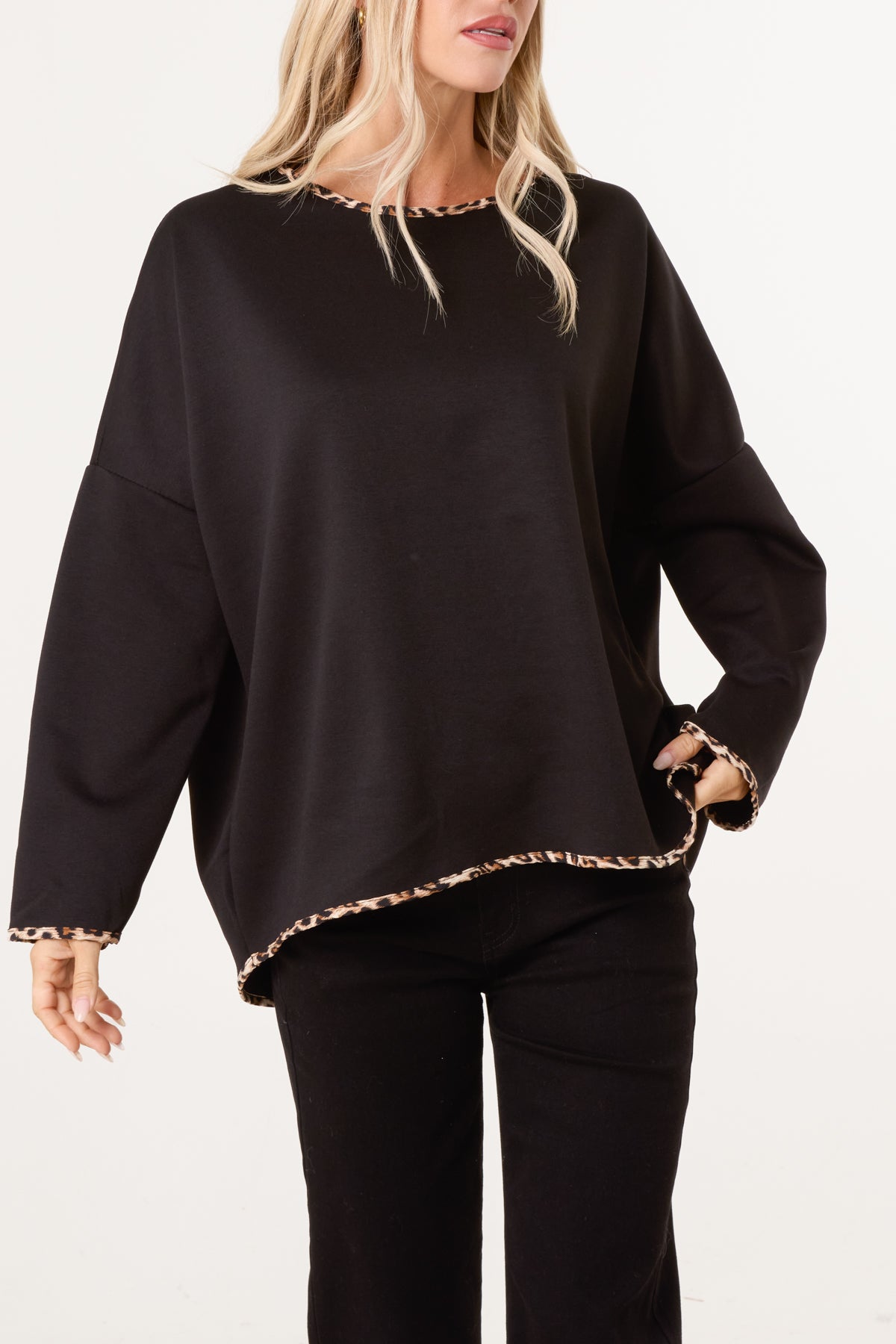 Animal Cuff & Hem Jumper