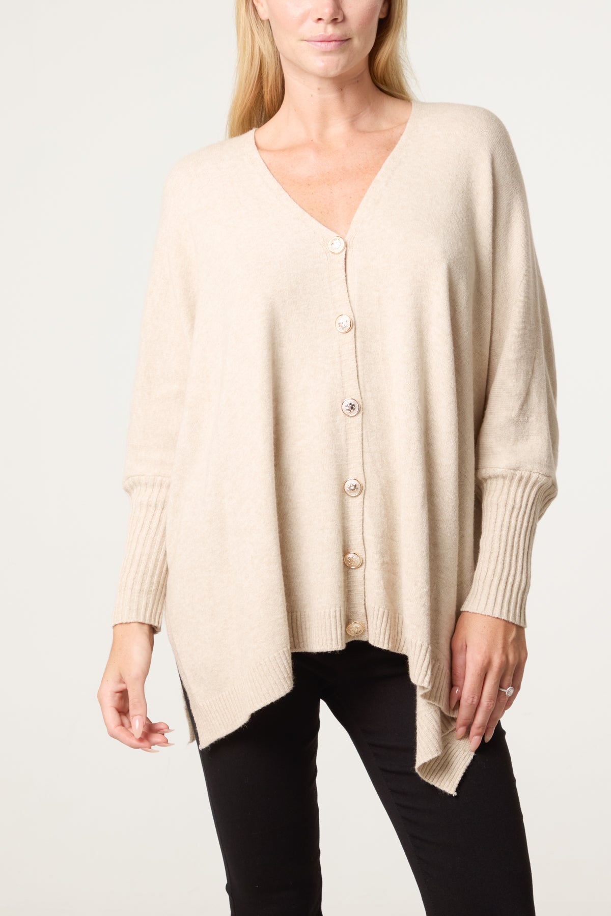 Gold Button Through Jumper