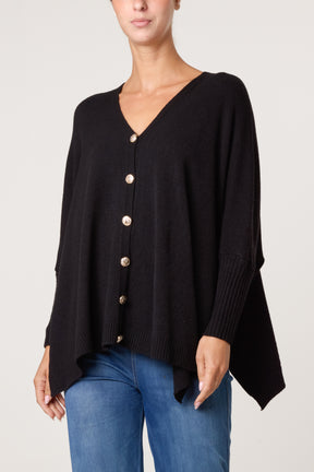 Gold Button Through Jumper