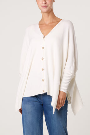 Gold Button Through Jumper