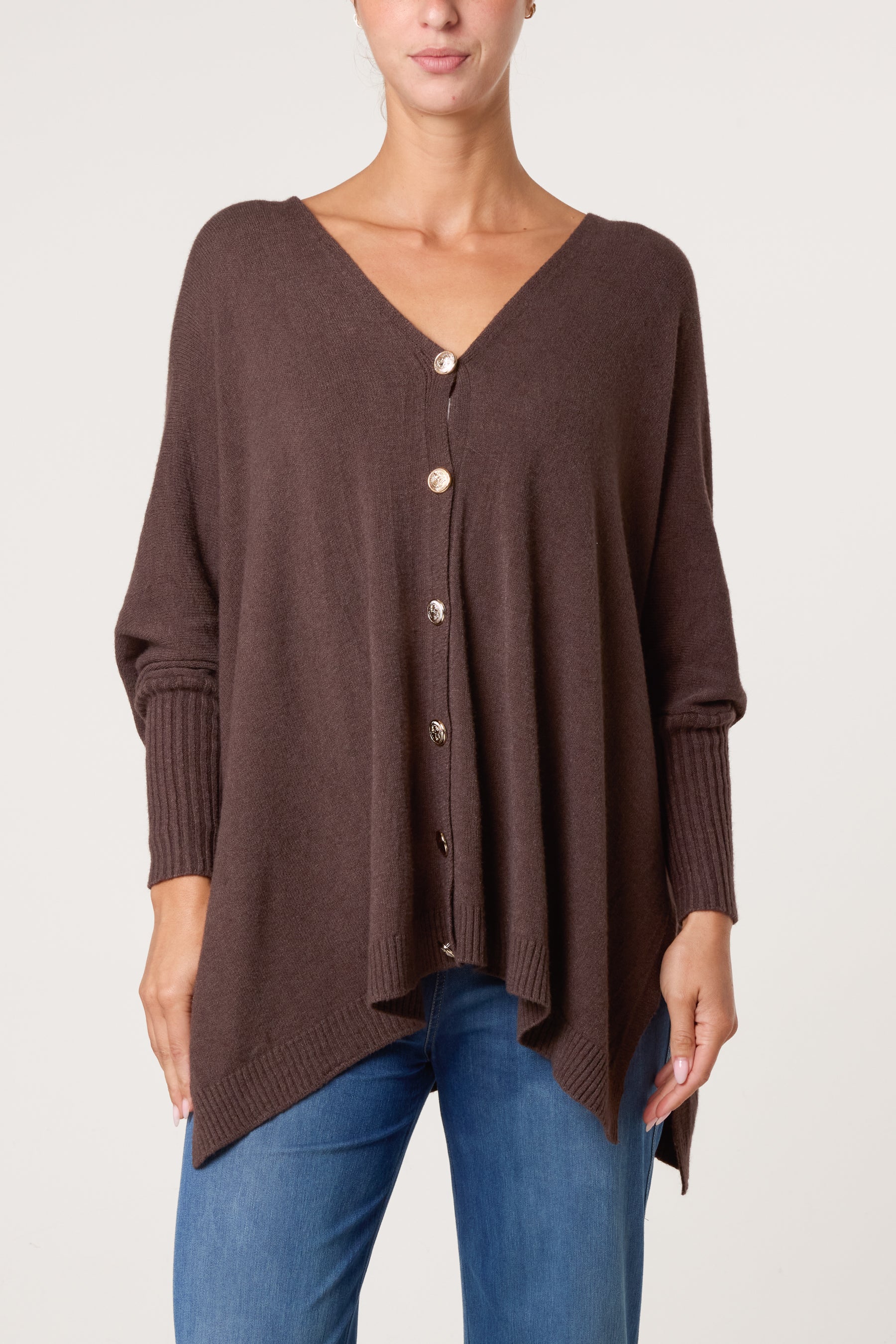 Gold Button Through Jumper