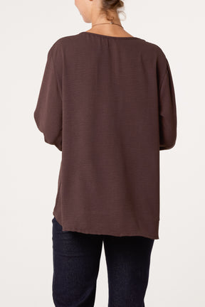 Scoop Neck Necklace Blouse