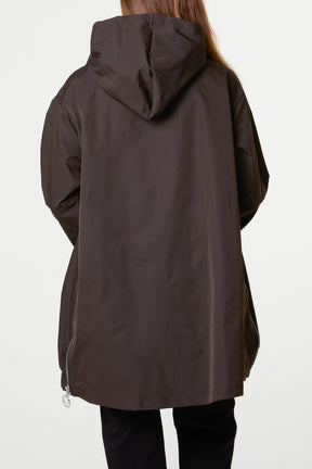 Zip Detail Hooded Light Jacket