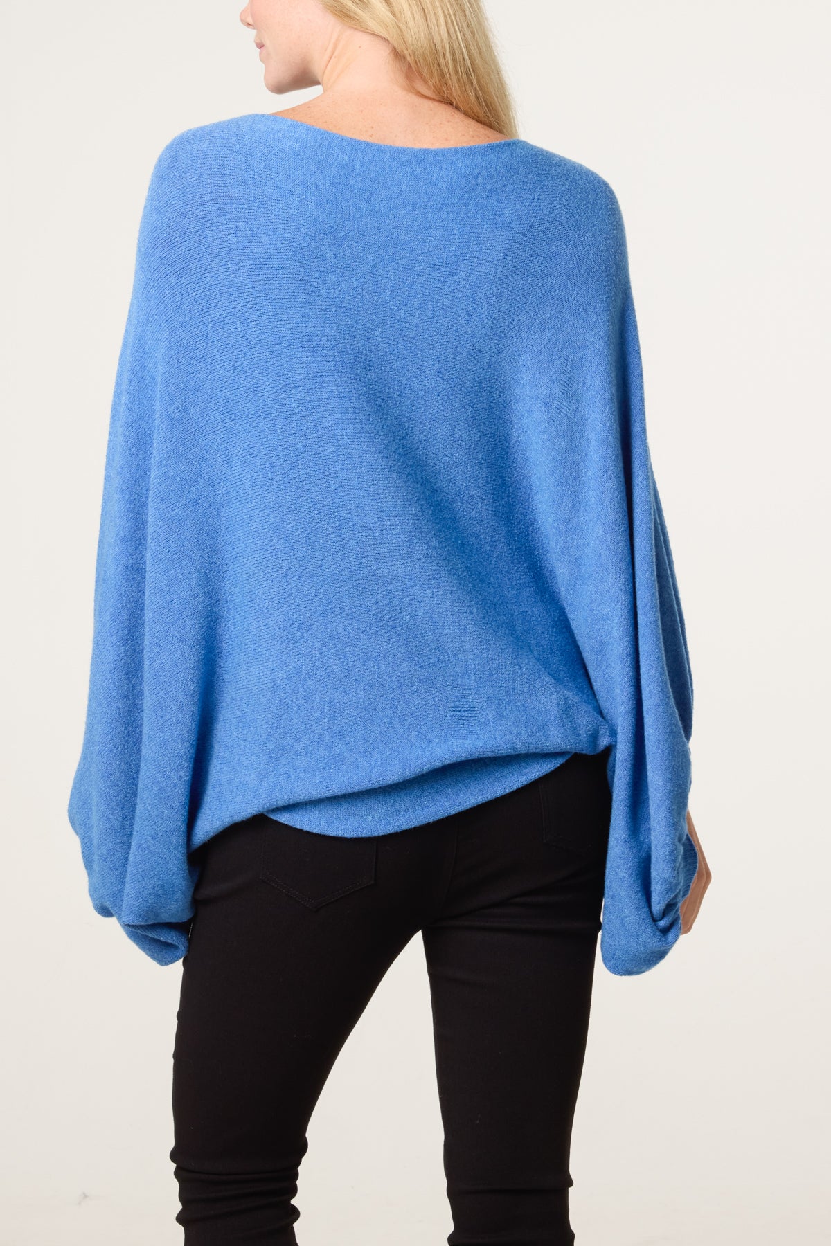 Batwing Knit Round Neck Jumper